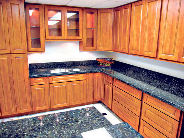 Going For The Gold Golden Cabinets Stone Inc Hawaii Renovation