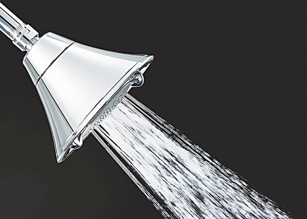 This FloWise water-saving showerhead from American Standard uses exclusive turbine technology to deliver an invigorating shower using 40 percent less water than standard models.